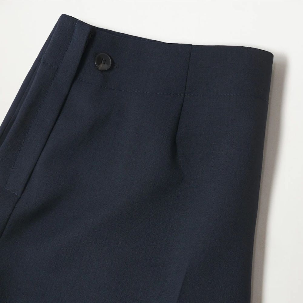 Mango 100% Wool Co-Ord Set Blazer Pants Navy - Picture 4 of 7